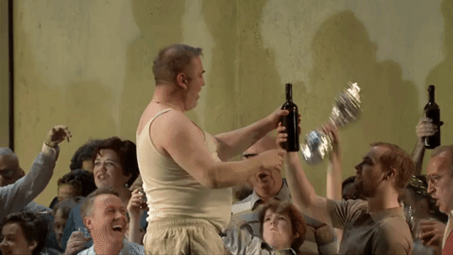 Happy Birthday Wine Man Drinking GIF