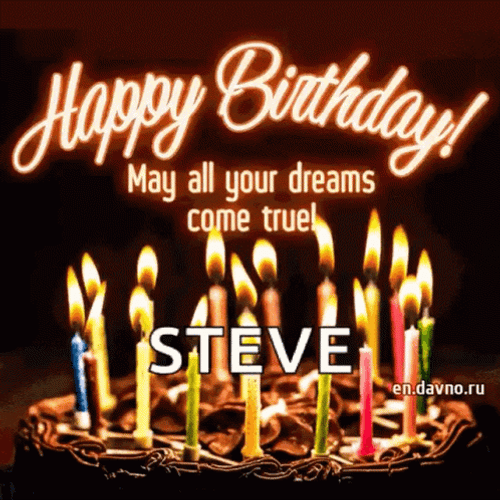 Happy Birthday Wishes For Steve GIF