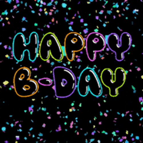 Happy Birthday Wishes Neon Party GIF