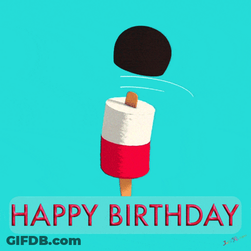 Happy Birthday Wishes Popsicle To Cake GIF