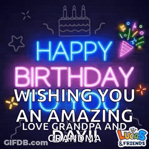 Happy Birthday Wishing You An Amazing Love Grandpa And Grandma ! GIF