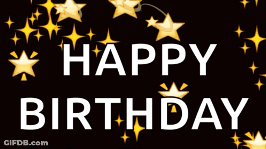 Happy Birthday With Falling Confetti GIF