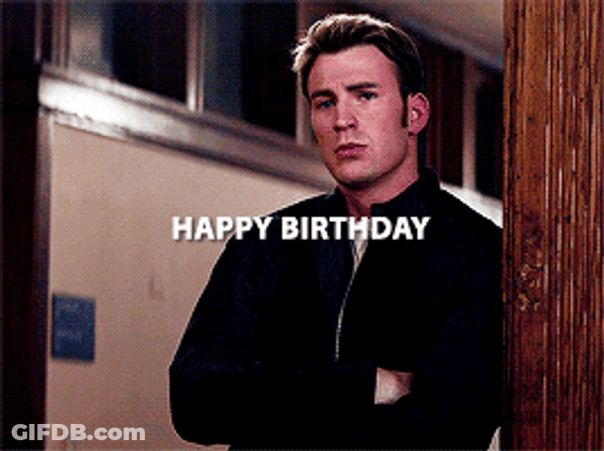 Happy Birthday With Sad Steve Rogers GIF