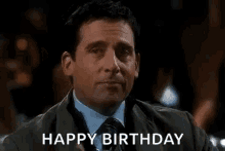 Happy Birthday With Steve Carell Winking GIF