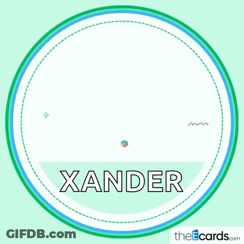 Happy Birthday Xander With Balloons And Confetti GIF