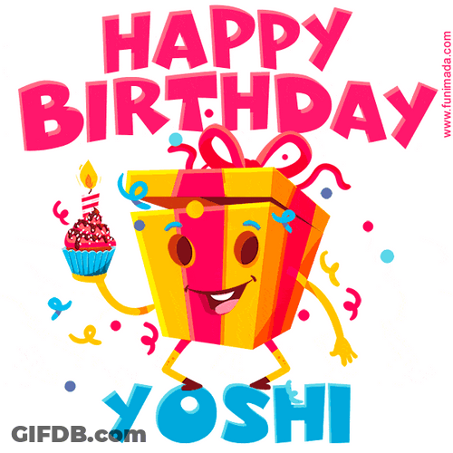 Happy Birthday Yoshi Text GIF
