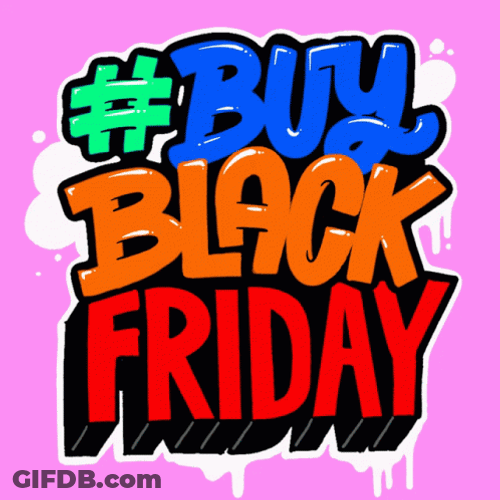Happy Black Friday Blinking Words GIF