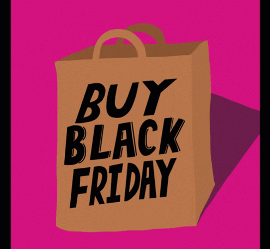 Happy Black Friday Color Changing Shopping Bag GIF