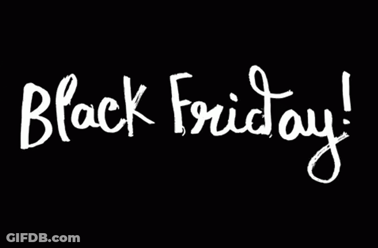 Happy Black Friday Moving Text GIF