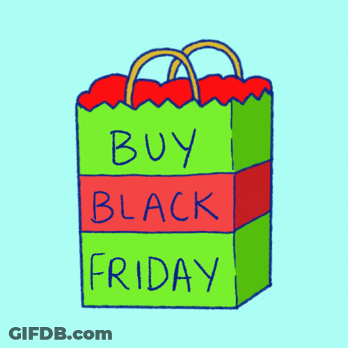 Happy Black Friday Shopping Bag GIF