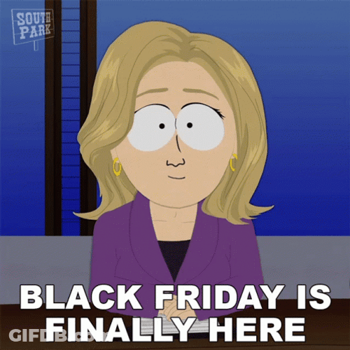 Happy Black Friday South Park Newscaster GIF