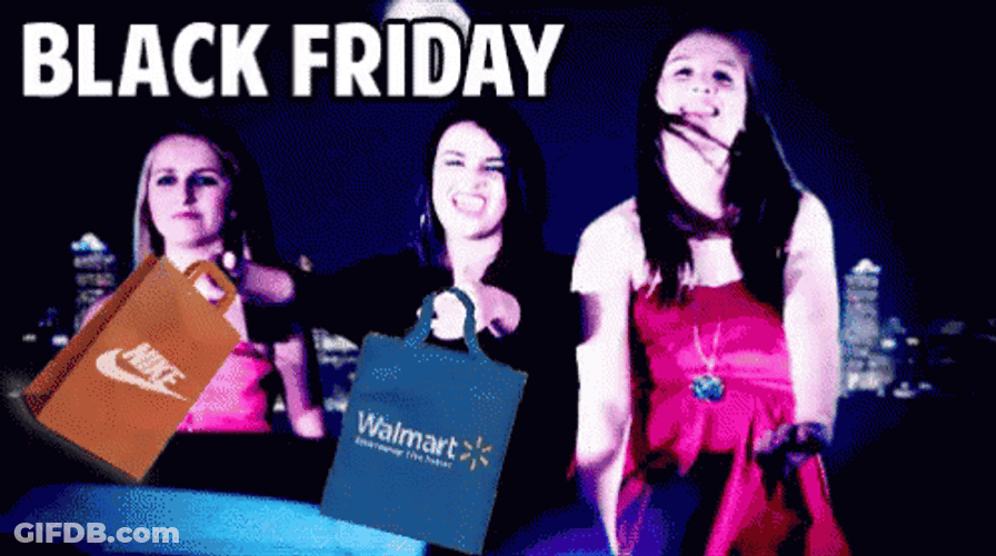 Happy Black Friday Women Grooving GIF
