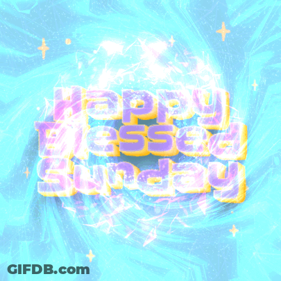 Happy Blessed Sunday Text GIF