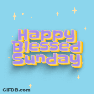 Happy Blessed Sunday Text GIF