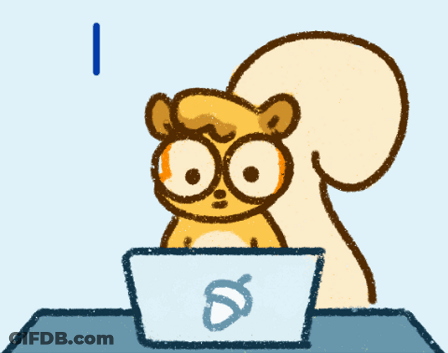 Happy Blessed Tuesday Cartoon Squirrel Working GIF