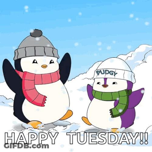 Happy Blessed Tuesday Pudgy Penguins Winter GIF