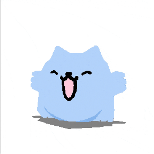 Happy Blue Cat Jumping For Joy GIF