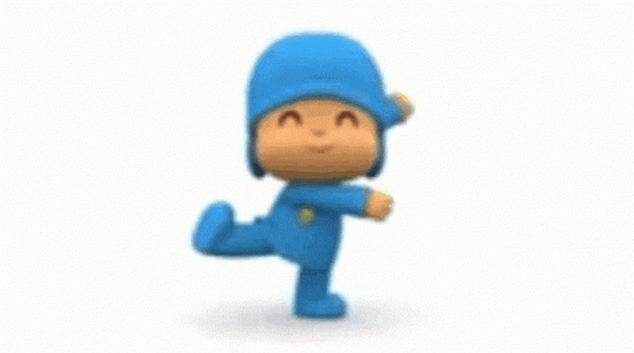 Happy Blue Pocoyo Dancing GIF