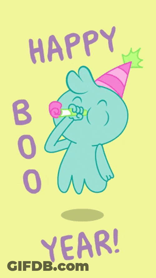 Happy Boo New Years Cute Ghost GIF