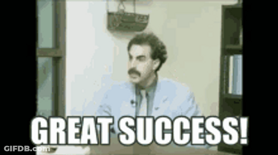 Happy Borat Fist Pump Great Work GIF