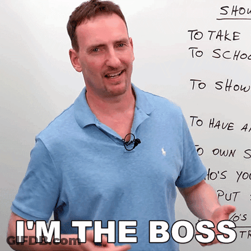 Happy Boss Day Guy Explaining GIF