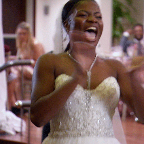 Happy Bride Clapping GIF