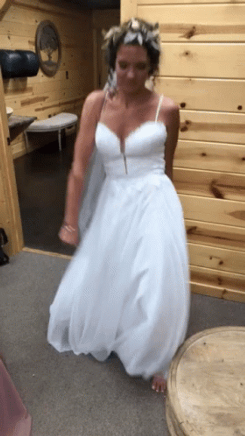 Happy Bride Dancing GIF