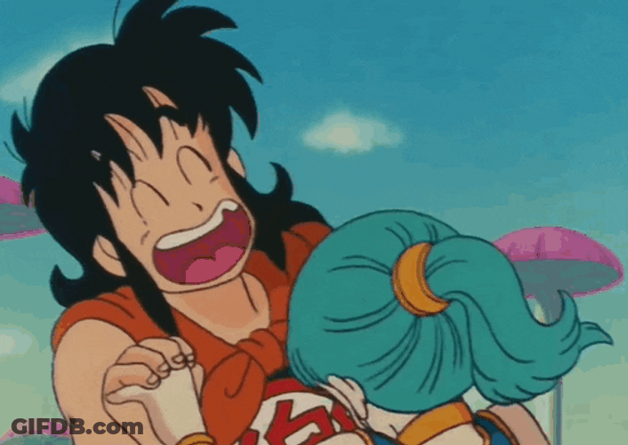 Happy Bulma Dancing With Goku GIF