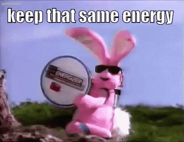 Happy Bunny Keep The Energy GIF