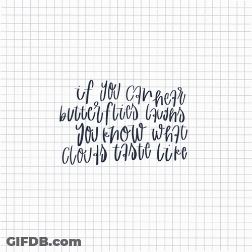 Happy Butterflies Grid Quote GIF