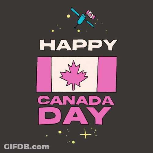 Happy Canada Day Cosmic Art GIF