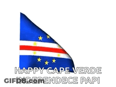 Happy Cape Verde Independence Day Greeting Card With Flag GIF