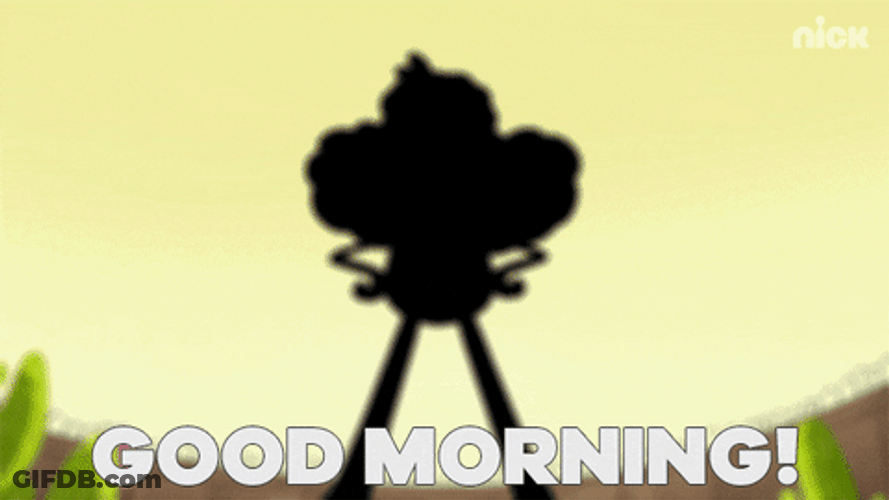 Happy Cartoon Having Excited Morning GIF