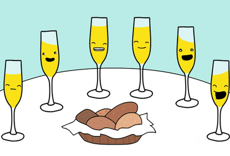 Happy Cartoon Mimosas GIF
