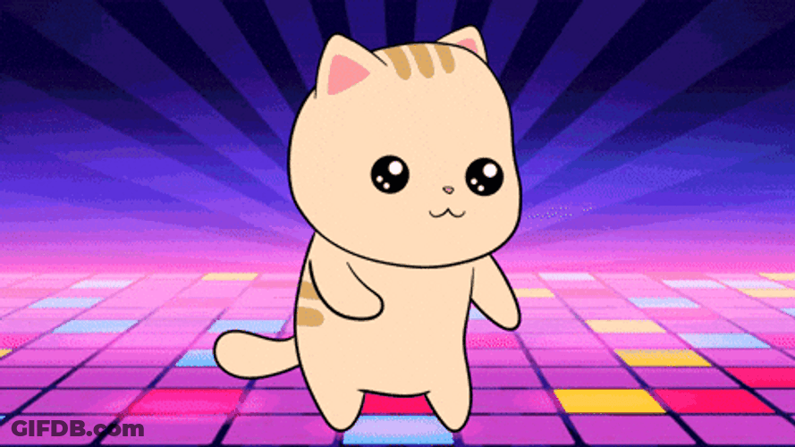 Happy Cat Disco Dance Meme GIF