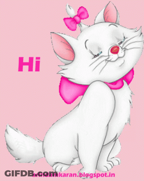 Happy Cat Greeting Good Morning GIF