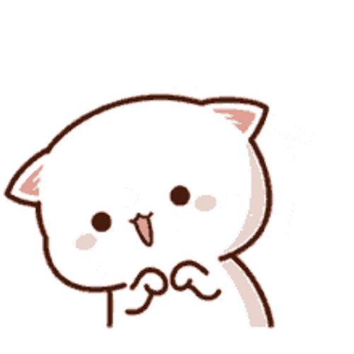 Happy Cat Peach Cute Head Bobbing GIF