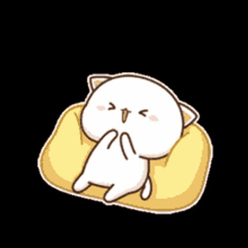 Happy Cat Peach Excited Kicking GIF