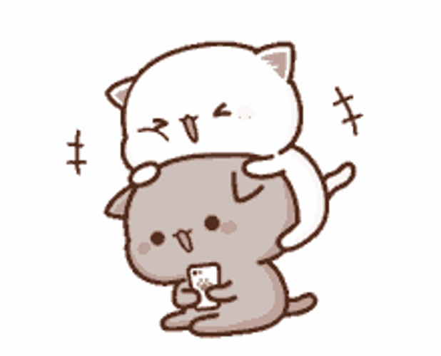 Happy Cat Peach Excited Reaction GIF