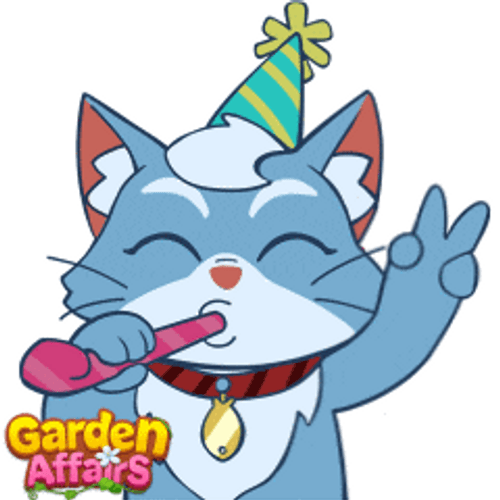 Happy Cat Wearing Party Hat Meme GIF