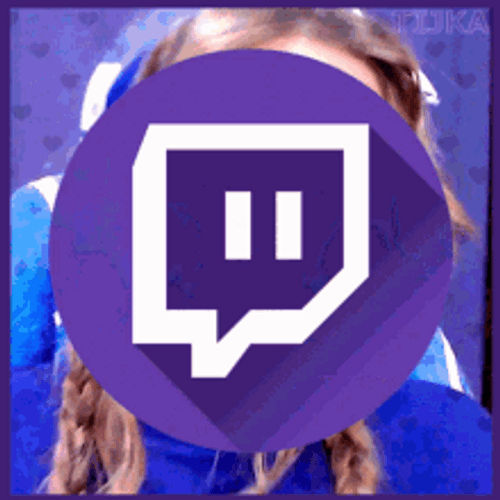 Happy Celebratory Lady Twitch Logo GIF