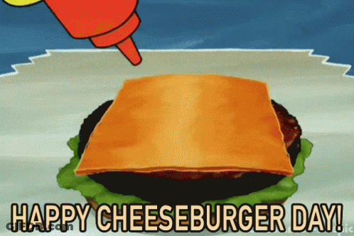 Happy Cheeseburger Day Cartoon Cheeseburger GIF