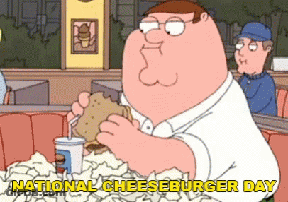 Happy Cheeseburger Day Collage GIF