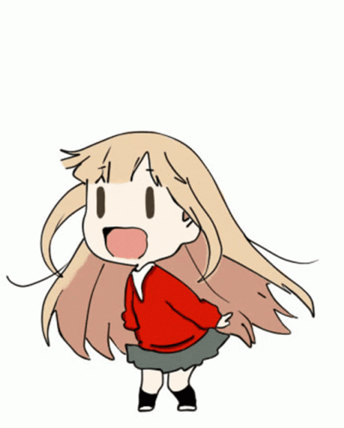 Happy Chibi Anime Girl GIF