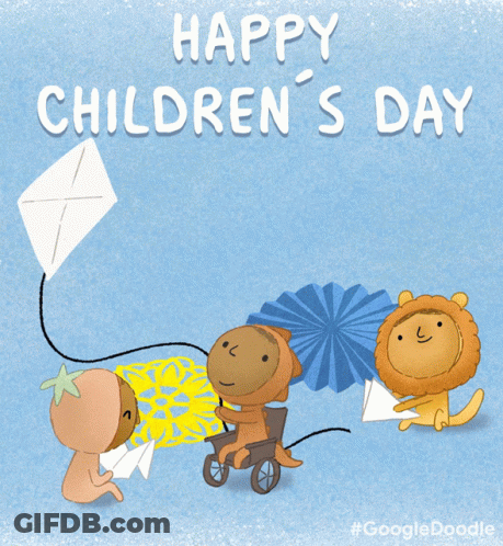 Happy Children's Day Google Greeting GIF