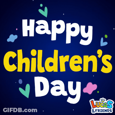 Happy Children's Day Lucas And Friends Greeting Card GIF