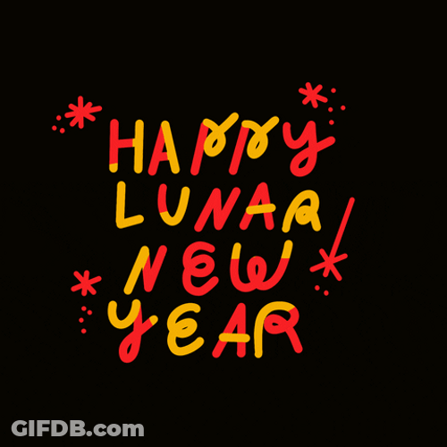 Happy Chinese New Year Fireworks GIF