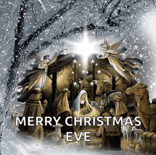 Happy Christmas Eve Nativity Birth Of Christ GIF