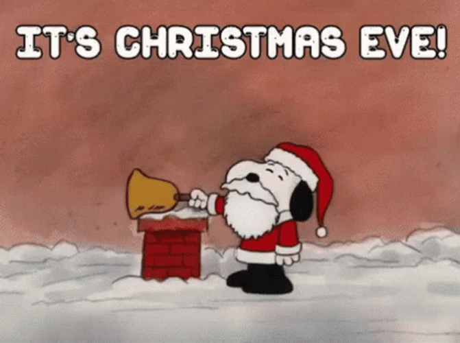 Happy Christmas Eve Santa Claus Snoopy GIF
