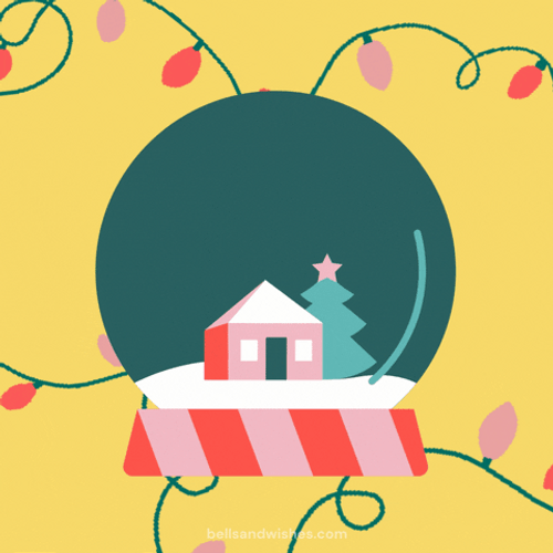 Happy Christmas Eve Snow Globe GIF